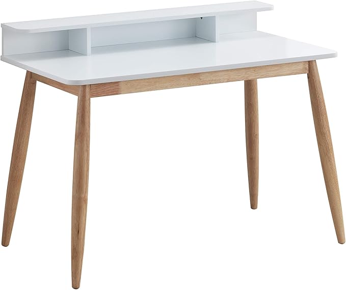 Roskilde Storage Wood Office Desk, White