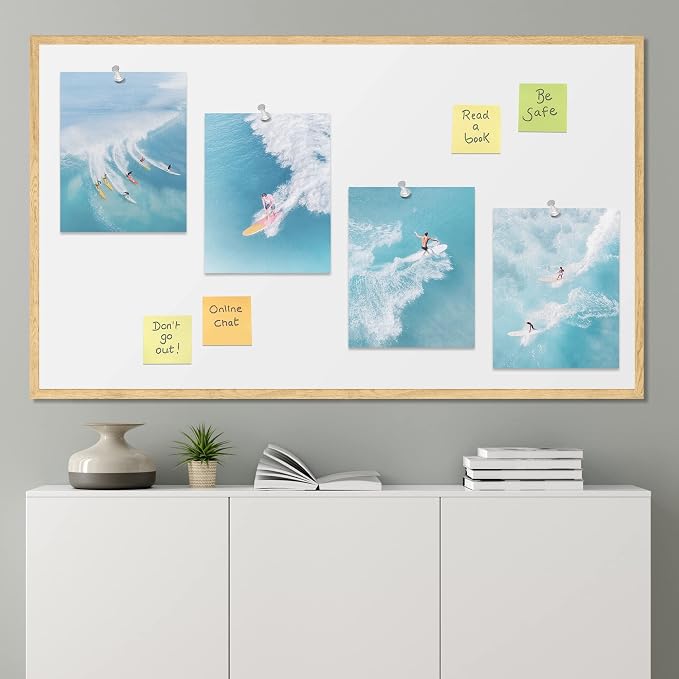 SIGNWIN Adhesive Canvas Poster Surfing Surfboard Aerial View Ocean Nautical Landscape Nature Wilderness Photography Modern Art Decorative Zen Relax/Calm Multicolor for Bedroom - 11"x14"x4