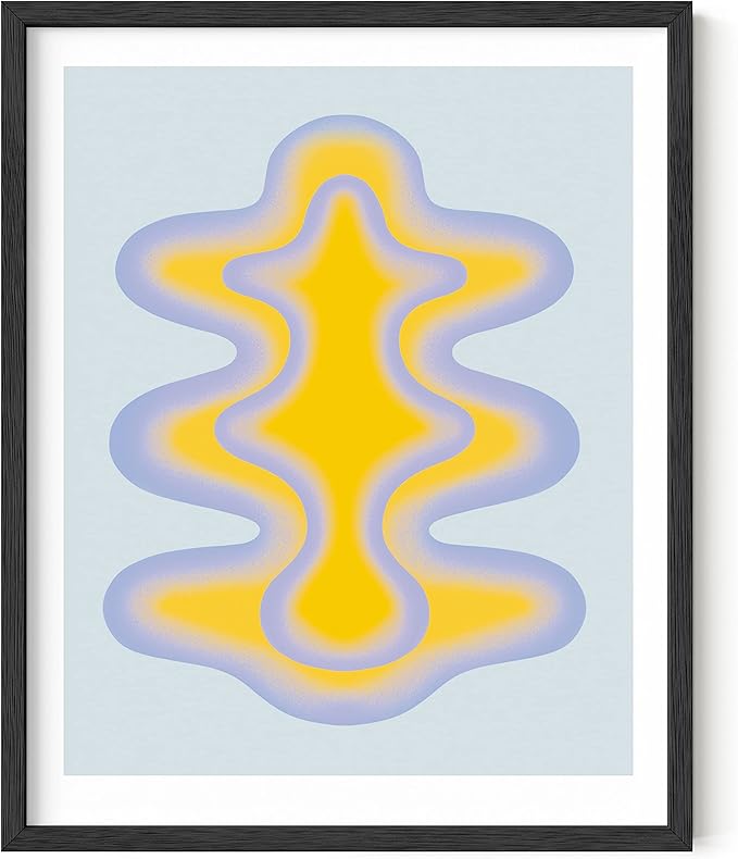 HAUS AND HUES Trippy Poster - Retro aesthetic wall decor with a preppy minimalist style, perfect for adding a touch of fun and color to your bedroom (Unframed, 12x16)