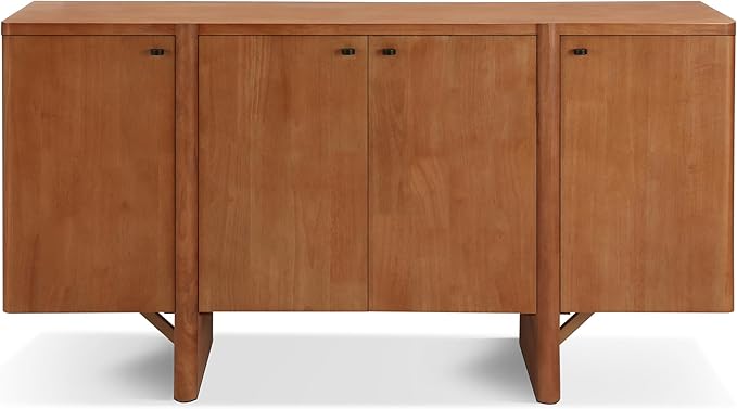 Christopher Knight Home Austen Retro Minimalist Wooden Storage Sideboard, Living Room Cupboard with Shelves, Dining Room/Kitchen Buffet Cabinet, Entryway Display Table, Home Office Credenza, Brown