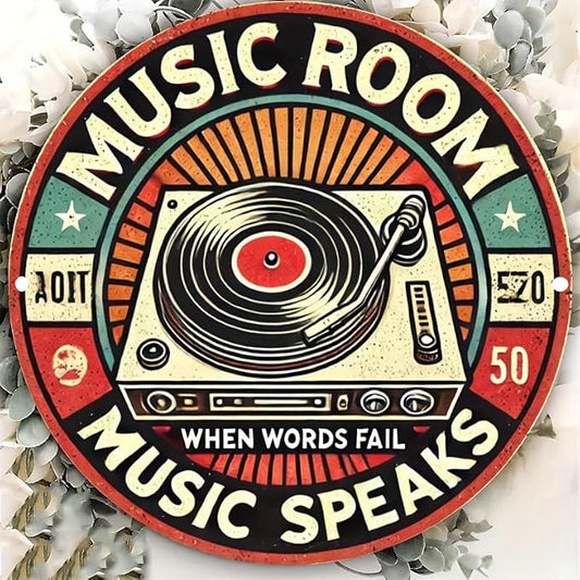 Vintage Vinyl Record Wall Art - Ideal for Music Lovers, Perfect for Bedroom, Home Bar & Club Decor, Great Christmas Gift, Music Room Decor