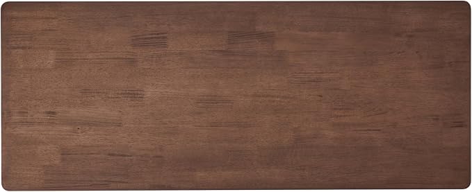 Wood Writing Desk with Drawers, Mid Century Desk with Solid Legs, Small Writing Desk for Small Spaces Bedroom Living Room, Easy Assembly (Walnut B)