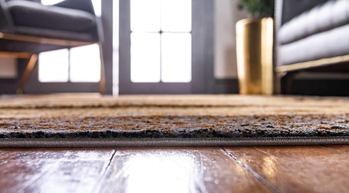 Unique Loom Barista Collection Area Rug - Excelsa (9' x 12' Rectangle, Beige/ Brown)