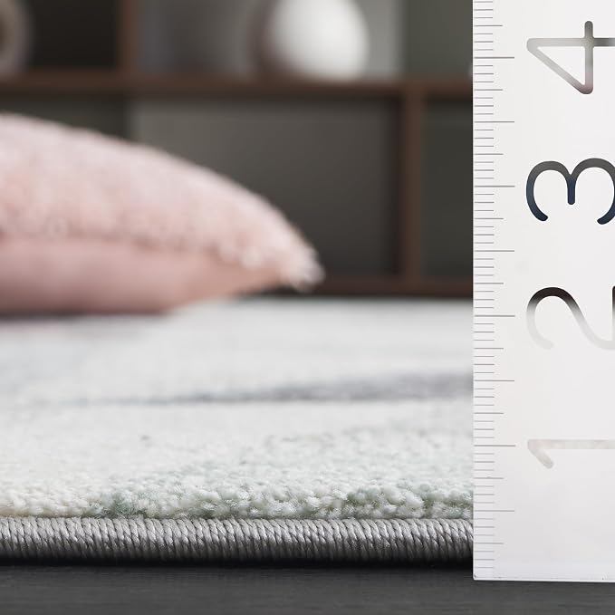 SAFAVIEH Porcello Collection Accent Rug - 4' x 6', Ivory & Pink, Modern Abstract Design, Non-Shedding & Easy Care, Ideal for High Traffic Areas in Entryway, Living Room, Bedroom (PRL6940A)