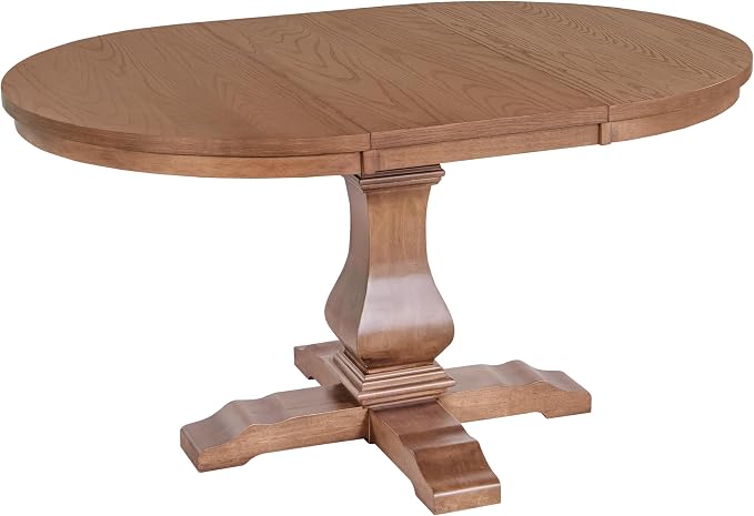 Christopher Knight Home Tokin Extendable Dining Room Table for 6, Wooden Round Expandable Kitchen Table, Vintage Oval Dining Table for Dining Room Kitchen, Walnut