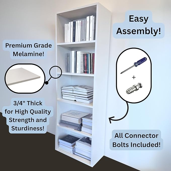 Custom Sized 5-Cube Cubby; Choose color, width, depth, and height. Units are 3/4 inch thick premium grade melamine for strong, solid unit. Easy assembly. Place on the floor or mount on a wall.