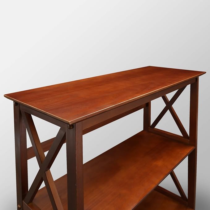 Montego 3-Shelf Bookcase-Walnut
