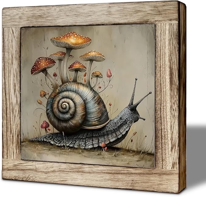 Art Print Desk Decor Sign, Funny Wooden Box Sign 5.9x5.9 Inches 12