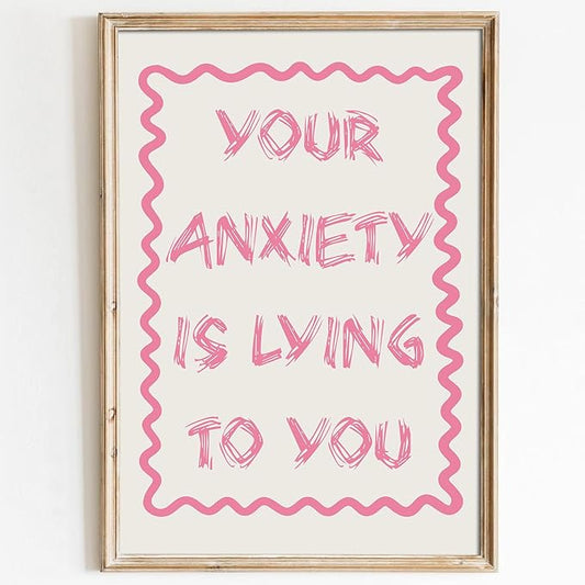 Haruhiart Retro Pink Motivational Wall Art Retro Trendy Posters Pink Preppy Painting Aesthetic Inspirational Wall Art Preppy Aesthetic Pictures Modern Trendy Girls Posters 16x24inch Frameless