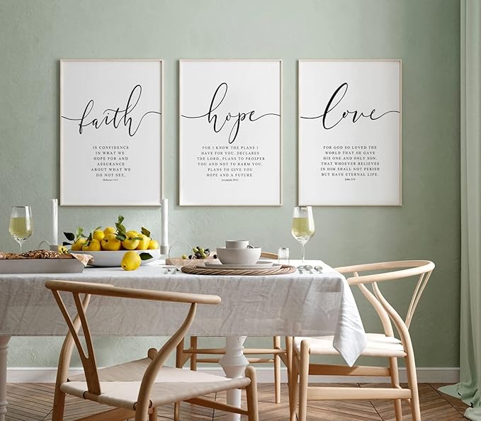 Bible Verses Wall Art Decor Scripture Canvas Wall Art Inspirational Bible Quote Wall Decor Scripture Posters Spiritual Christian Artwork Pictures Wall Painting for Living Room 12x16 Inch Unframed