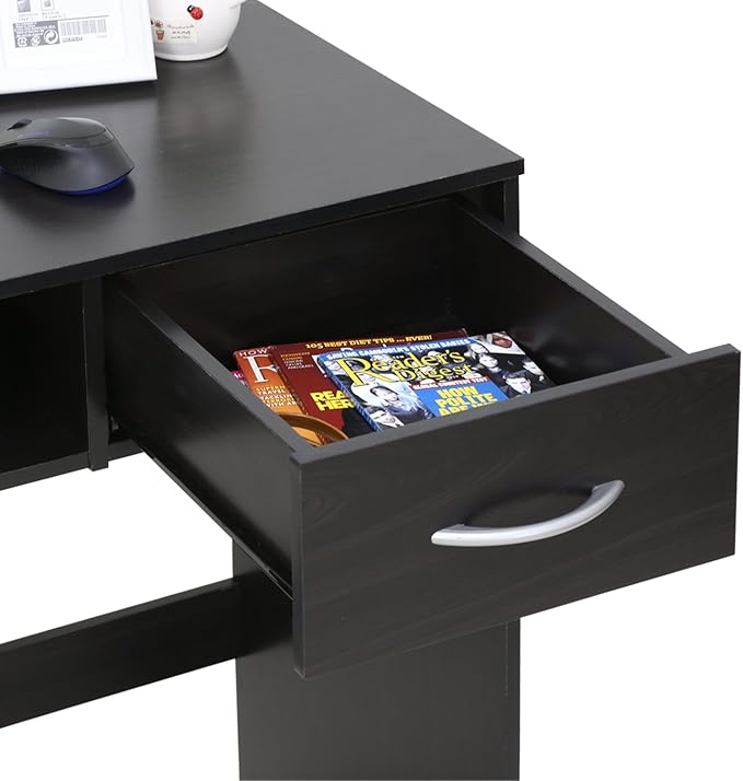 FURINNO JAYA Computer Study Desk with Drawer, Brown