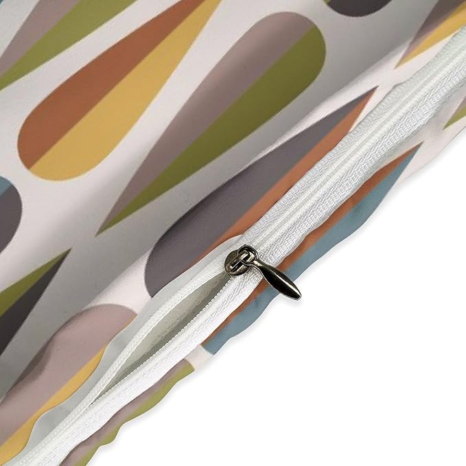 Mid Century Bedding Set,Modern Colorful bstract Geometric Drop Shapes Retro 1950s 1960s Geometry Pattern Comforter Set with Pillowcase for Bedroom Bed Decor,Queen 90"x90"