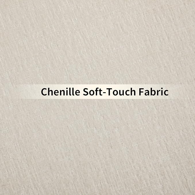 Chifee & Vingol Oversized Chaise Lounge Indoor 88" W Extra-Long End of Bed Bench Upholstered Modern Dining Benches with Removable Pillows for Living Room Bedroom,Beige