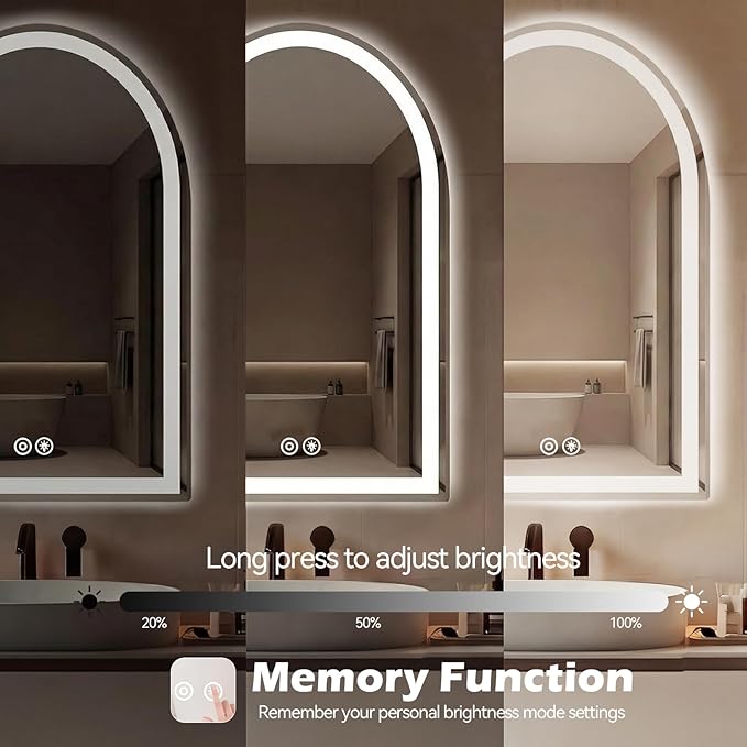 NEWBULIG Wall Mirror, Bathroom Mirror for Over Sink, Matte Metal Framed Vanity Mirror, Wall Decor for Bedroom, Tempered Glass