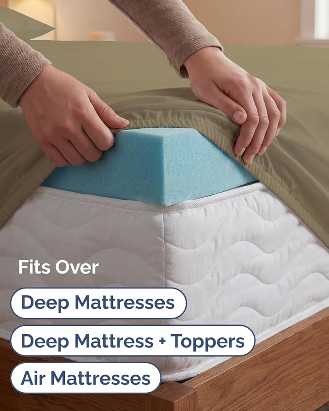 Extra Deep Twin XL Sheet Set - 4 Piece College Dorm Bed Sheets Set with Extra Deep Pockets - Ultra-Soft, Comfy & Breathable Bedding for Women, Men, Kids & Teens - Wrinkle Free & Fade Resistant - Khaki