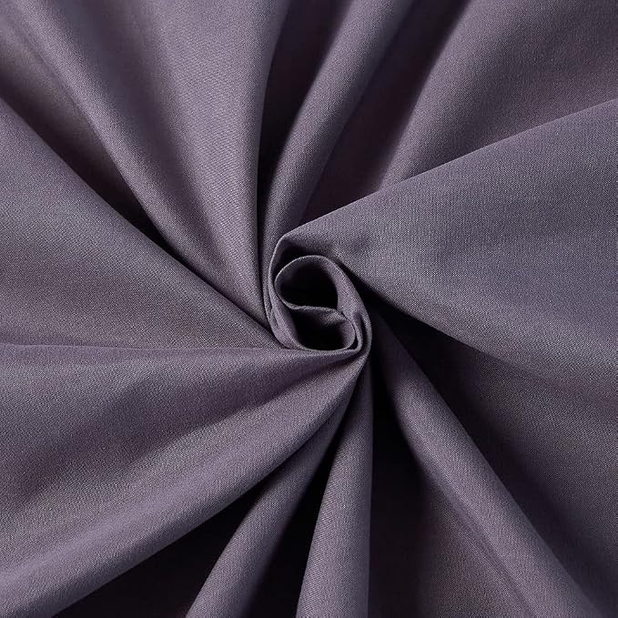 Omelas Grayish Purple Duvet Cover Set Queen Size Modern Minimalist Style Solid Colored Bedding Sets 3 Pieces Soft Microfiber Quilt Covers with Zipper Closure Corner Ties,No Comforter