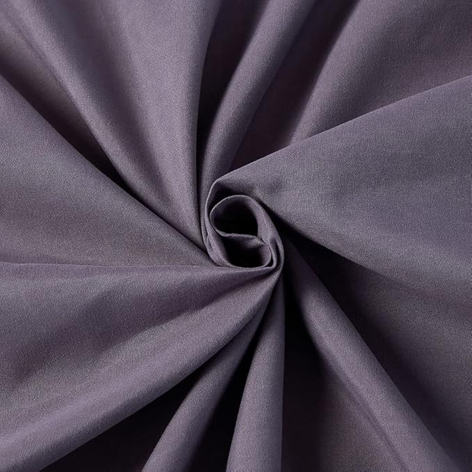 Omelas Grayish Purple Duvet Cover Set Modern Minimalist Style Solid Colored Bedding Set 3Pcs Soft Microfiber Quilt Covers with Zipper Closure Corner Ties,No Comforter, WJL-OMUS-SJT-73PP-Full Size