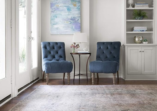 Loloi Loren Collection LQ-04 Silver/Slate 5'-0" x 7'-6" Area Rug