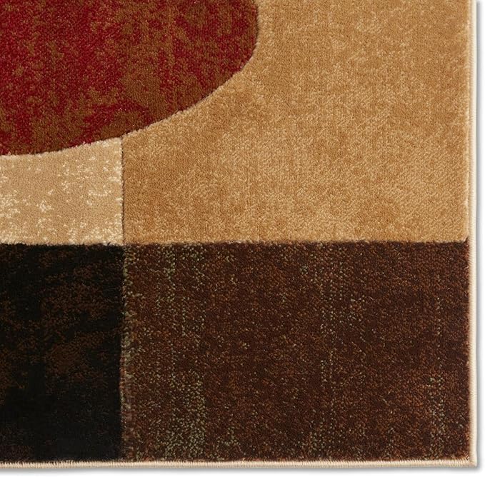 Home Dynamix Tribeca Jasmine Modern Area Rug, Abstract Brown/Green 7'10"x10'6"