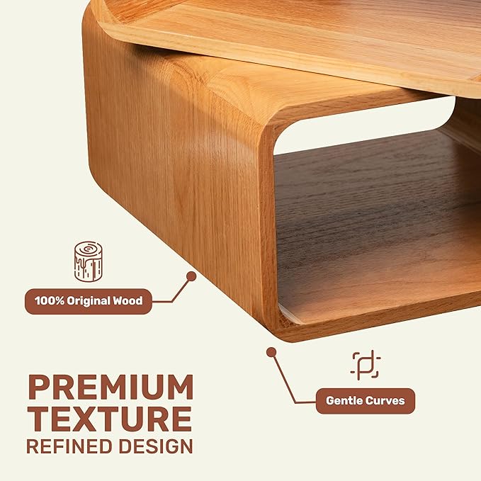 Wooden Cube Storage Shelf Organizer, Bookshelf for Bedroom, Livingroom, Dormroom, Home Office, Studyroom, Home Decor and Contemporary Spaces (Red Oak | Pack of 1)