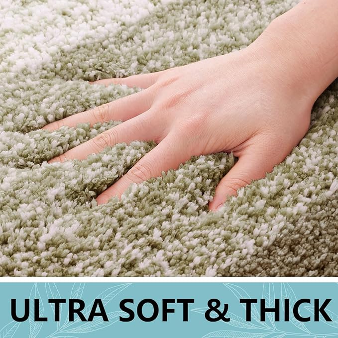 Arotive Microfiber Bathroom Rugs, Shaggy Soft and Absorbent Bath Rug, Non-Slip, Thick Plush Machine Washable Dry Bath Mats for Bathroom, Tub and Shower, 30x20, Coffee, Rectangular