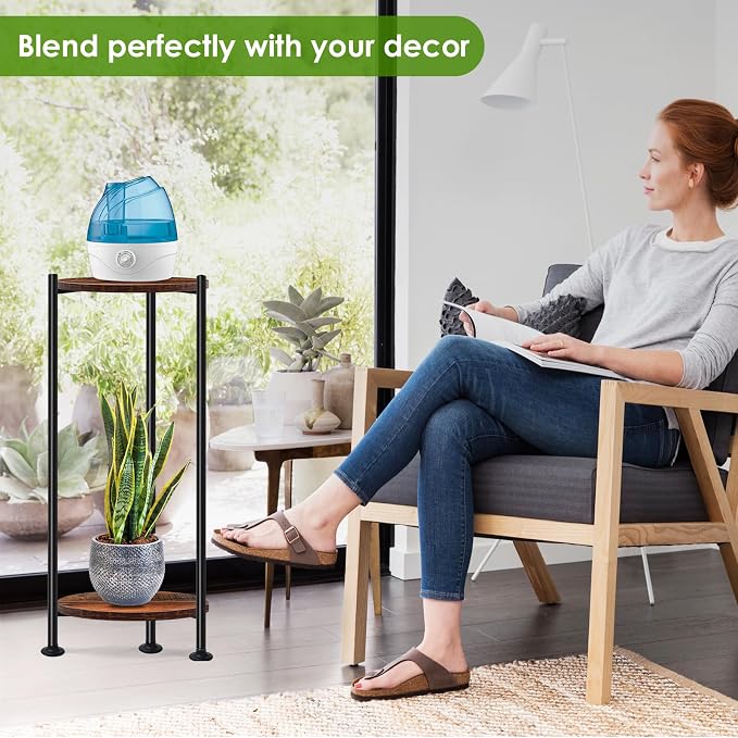 Lilybud--lily Plant Stand Indoor Outdoor, 30'' Tall Plant Stands for Indoor Plants, Heavy Duty Indoor Plant Shelf, 2 Tier Flower Stand for Living Room, Balcony, Deck