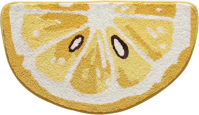 Ankah Fruit Bath Mats Cute Bathroom Rugs, Particularly Absorbent, Very Soft, and Dry Fast That Fits for Kid's Room, Bathroom or Other Room, 17.7" x 31.5", Lemon