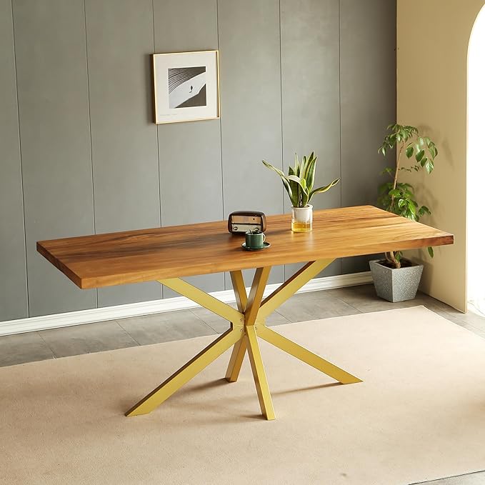 30 Inch Modern Table Base Gold, Metal Dining Table Legs with Suction Cups, Heavy Duty Desk Base for Marble,Glass,Wood Top, Set of 4 Furniture Legs for Home,Kitchen,DIY Bench Legs Coffee Table (Gold)