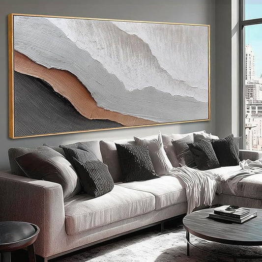 SOUGUAN Beach Canvas Wall Art Modern Artwork Simple Decorative Painting 29"x58" Large Pictures for Bedroom Office Decorations