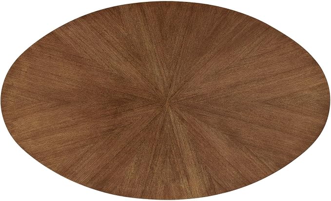 Modway Crossroads 71" Oval Wood Dining Table, Walnut