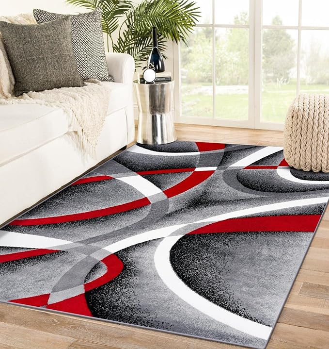 2305 Geometric Abstract 6x9 Modern Abstract Area Rug Carpet