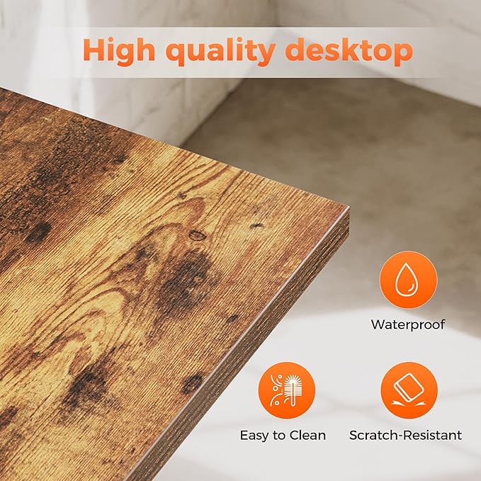 Mericonia 55 inch Computer Desk, Gaming Desk for Small Spaces, Modern Simple Style Table for Home Office, Study Student Writing Table