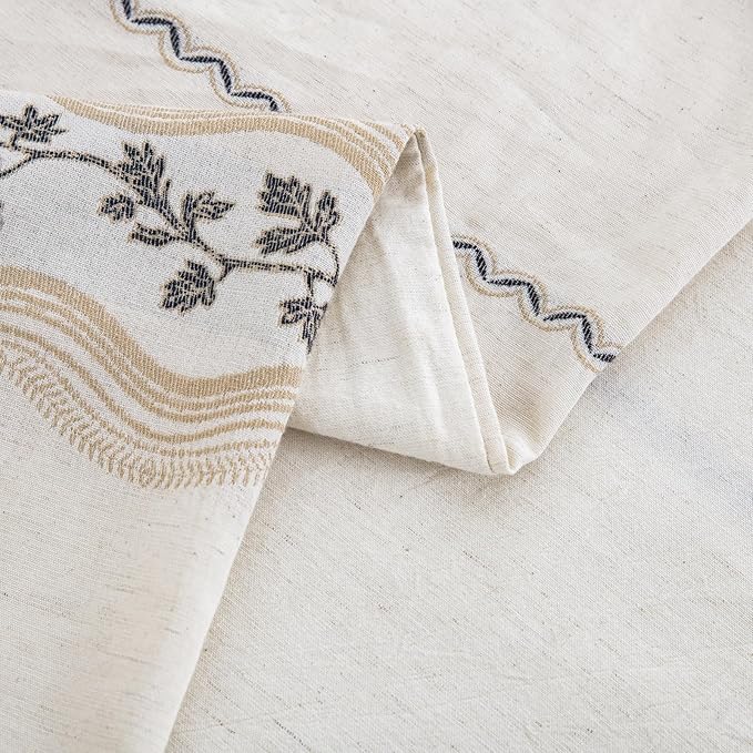 Beige Boho Linen Cotton Duvet Cover King Size, Soft Natural Bedding Set for Year Round Comfort -1 Textured Duvet Cover 104x90 Inches with Zipper Closure, 2 Pillowcases