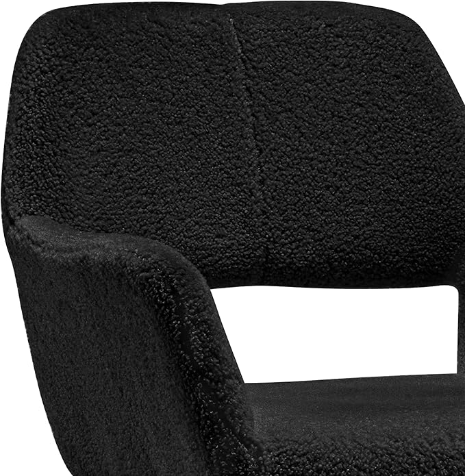 Mid Century Modern Dining Chairs Set of 4 & 2 & 6 Comfy Accent Chair Upholstered Kitchen Dining Living Room Chairs for Bedrooms Waiting Room Home Arm Desk Chair No Wheels (Wool Black, 4)