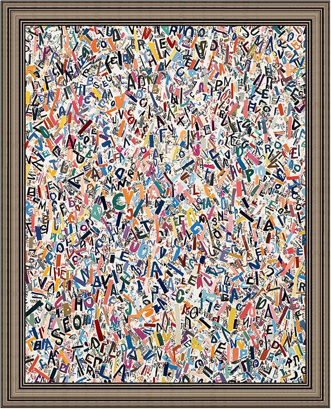 Vintage Framed Colorful Abstract Wall Art Banksy Painting Artwork Graffiti Canvas Print Poster Pictures for Bedroom Living Room Bahtroom Home Office Decor