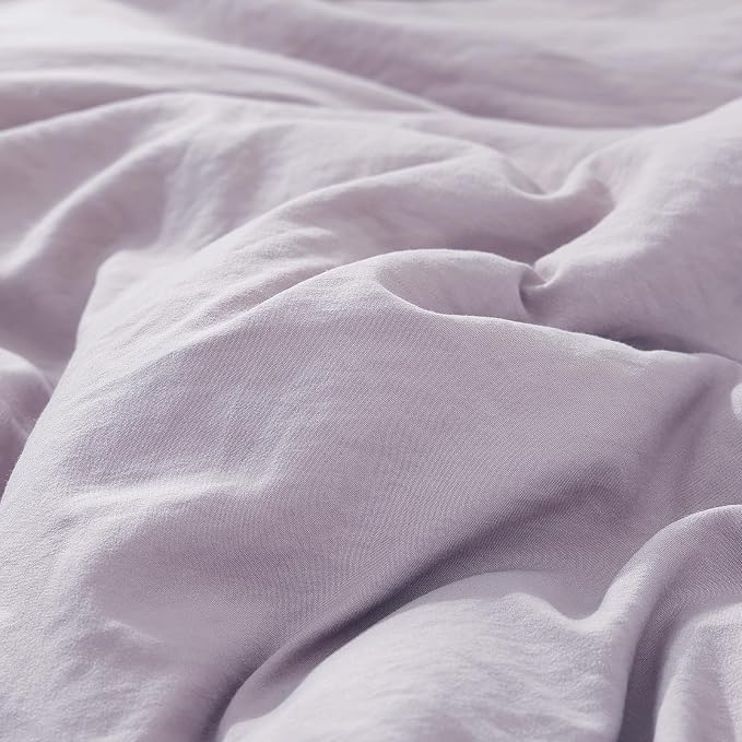 WRENSONGE Twin Comforter Set- 5 Pieces Lilac Twin Bed in a Bag, All Season Twin XL Bedding Sets with 1 Fitted Sheet, 1 Flat Sheet, 1 Pillow Sham and 1 Pillowcase