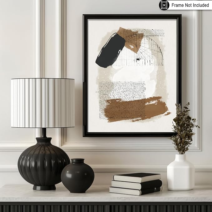 Poster Master Abstract Written Message Poster - Watercolor Print - Note Art - Chic Boho Design - Abstract Illustration - Great Bedroom or Living Room Decor - 18x24 UNFRAMED Wall Decor