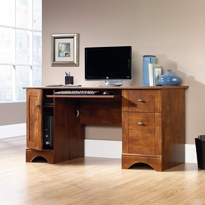 Sauder Select Engineered Wood Computer Desk in Brushed Maple