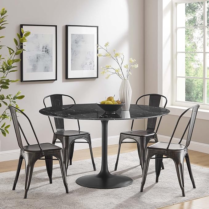 Modway Lippa Dining Table, 54", Black Black