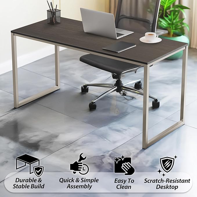 SHW Mission 48-Inch Home Office Computer Desk, Espresso