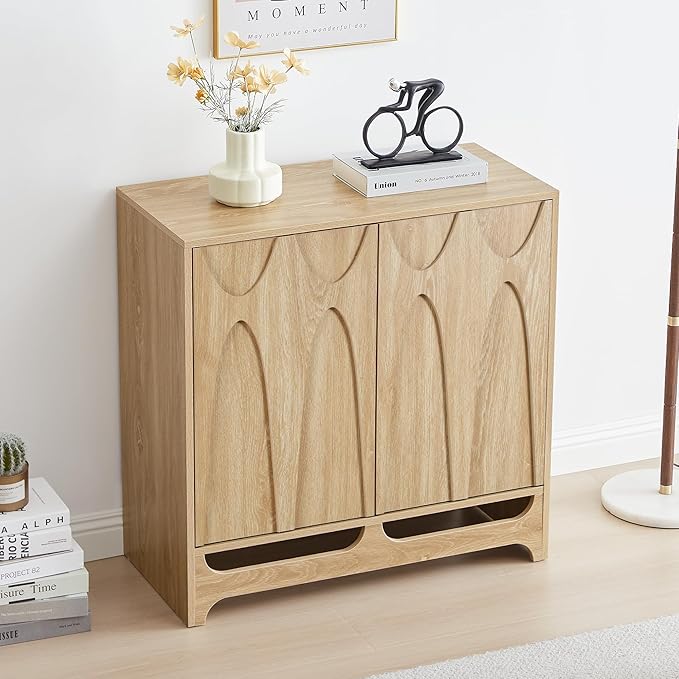 Sideboard Buffet Cabinet with Storage Set of 3, 94.5” Mid Century Modern Storage Cabinet with Adjustable Shelf and 6 Doors for Dining Room, Living Room,Entry