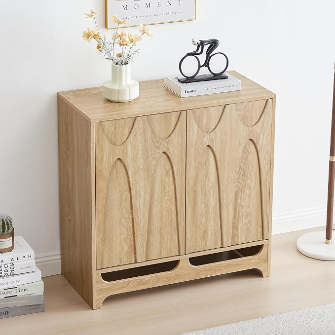 Bifins Sideboard Buffet Cabinet with Storage, 31.5” Mid Century Modern Storage Cabinet with Adjustable Shelf and 2 Doors for Dining Room, Living Room,Entry