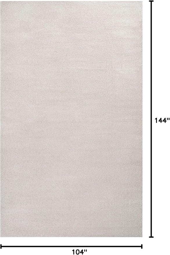 JONATHAN Y Haze Solid Low-Pile Ivory Indoor Area Rug 9x12, Coastal,Bohemian,Minimalist,Classic, Easy-Cleaning for Living Room,Bedroom,Kitchen,Pet Friendly,Non-Shedding (SEU100D-9)