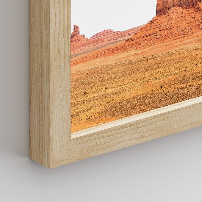 SIGNWIN Framed Arizona Texas Mountain Valley Wall Art, Set of 4 Landscape Wall Decor Prints, Nature Wilderness Wall Décor for Living Room, Bedroom - 8"x10"x 4 Natural