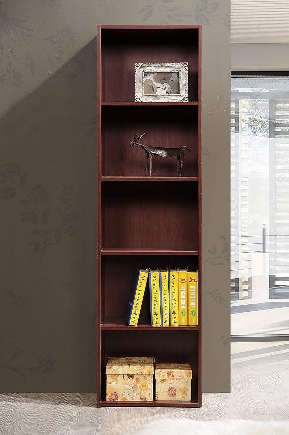 Hodedah 5 Shelf Bookcase and Office Organizer