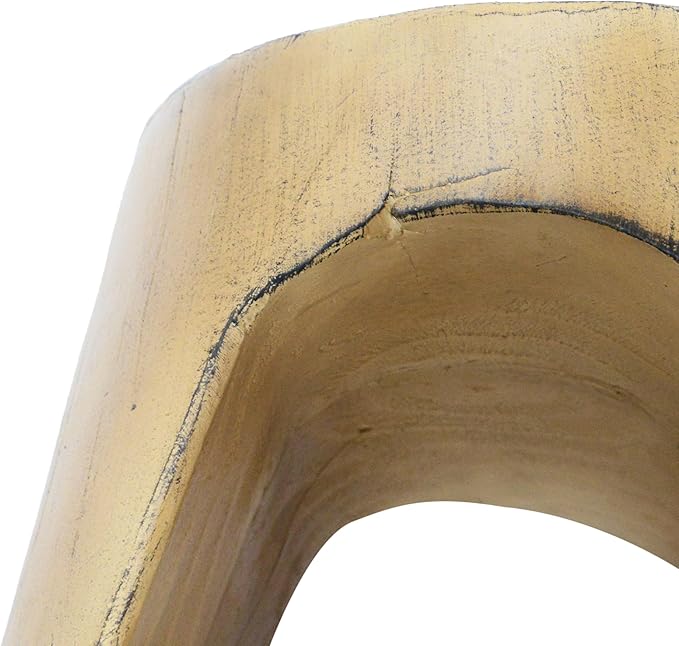 ø14.5'' Side Table End Table for Living Room, Modern Retro Farmhouse Countryside Style, Magnesium Oxide Material for Indoor & Outdoor, No Assembly, Wood Grain, Natural