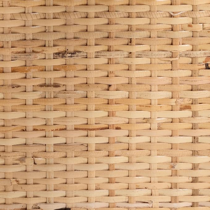 Bali & pari Labonita Natural Rattan Wall Shelf – 3-Tier Wall-Mounted Display Unit with Arching Frame for Entryway, Living Room, or Bathroom