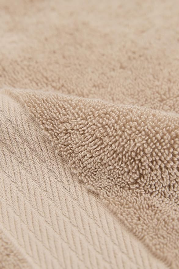 Ozdilek 2-Piece Bath Towels, 30x60 550GSM– 30x60 Inches, 100% Turkish Cotton, Luxury Quick Dry, Extra Large, Fade-Resistant, Eco-Friendly, Spa Towel, Cotton Towel (Seahorse Beige)