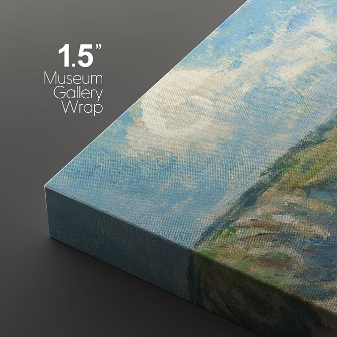 wall26 Canvas Print Wall Art Set Path Through The Corn at Pourville by Claude Monet Cultural Historic Oil Painting Fine Art Reproduction for Living Room, Bedroom, Office - 24"x36" x 3 Panels