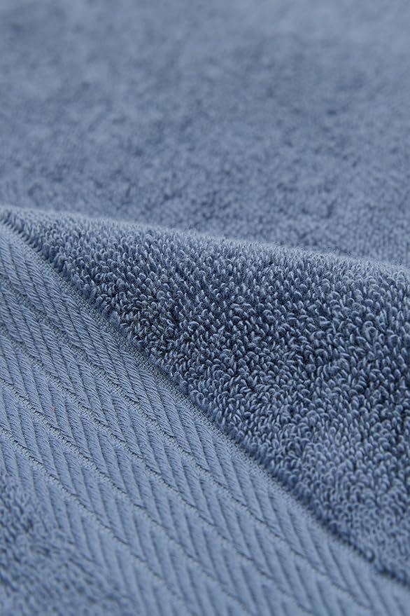 Ozdilek 2-Piece Bath Towels, 30x60 550GSM– 30x60 Inches, 100% Turkish Cotton, Luxury Quick Dry, Extra Large, Fade-Resistant, Eco-Friendly, Spa Towel, Cotton Towel (Ocean Blue)